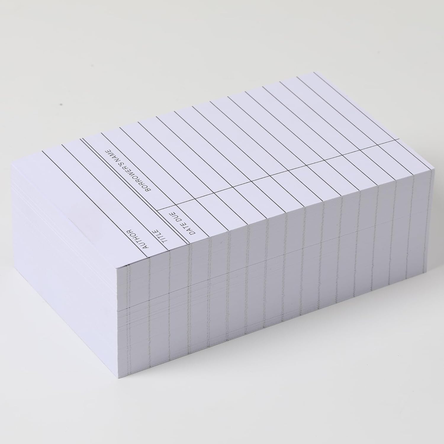 100 kart bibliotecznych, karta katalogowa do kasy, karty indeksowe do kasy bibliotecznej, terminy płatności do prowadzenia dokumentacji, 7,6 x 12,7 cm