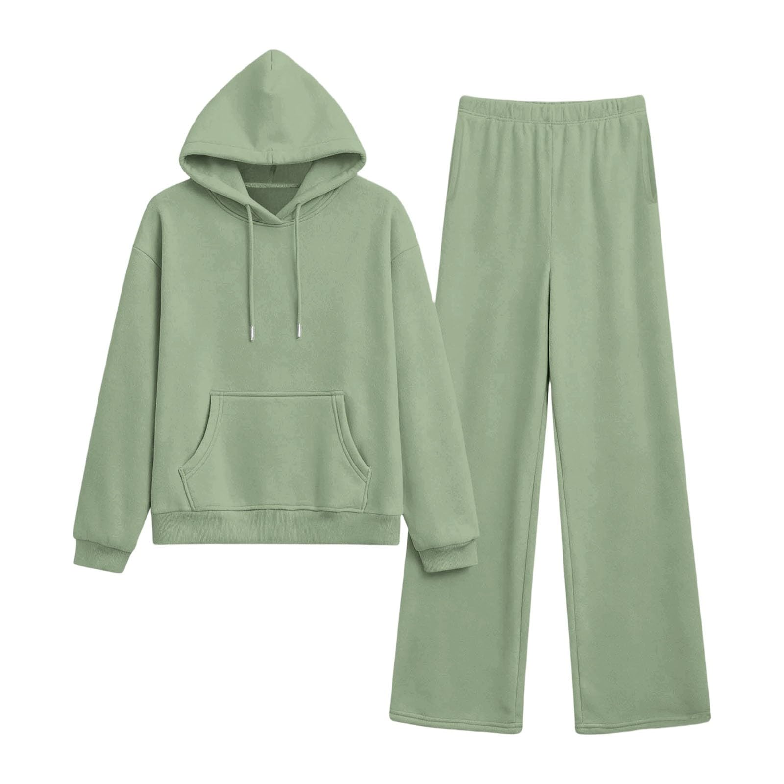 sportivo casual composto da felpa con cappuccio e pantaloni da jogging a gamba larga, ideale per l'autunno e l'inverno, comodo e pratico.