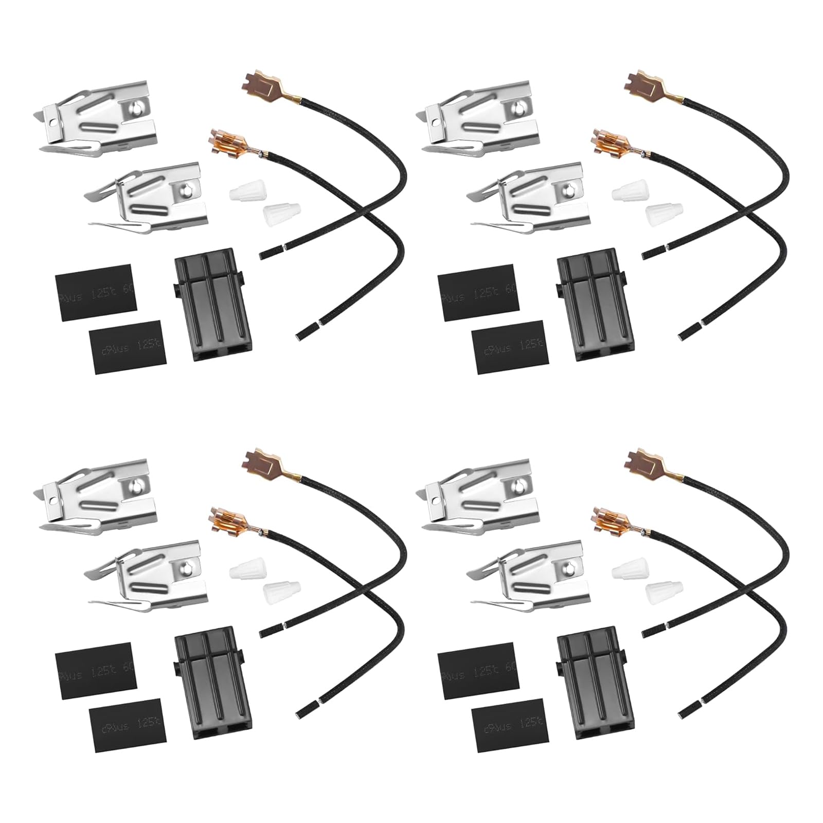 Kalttoy Multicolor Professional Burners Socket Block Set For Cooktops Maintenance 4Pieces Sturdy Electrical Connection Set Burners Terminals Socket Replacement