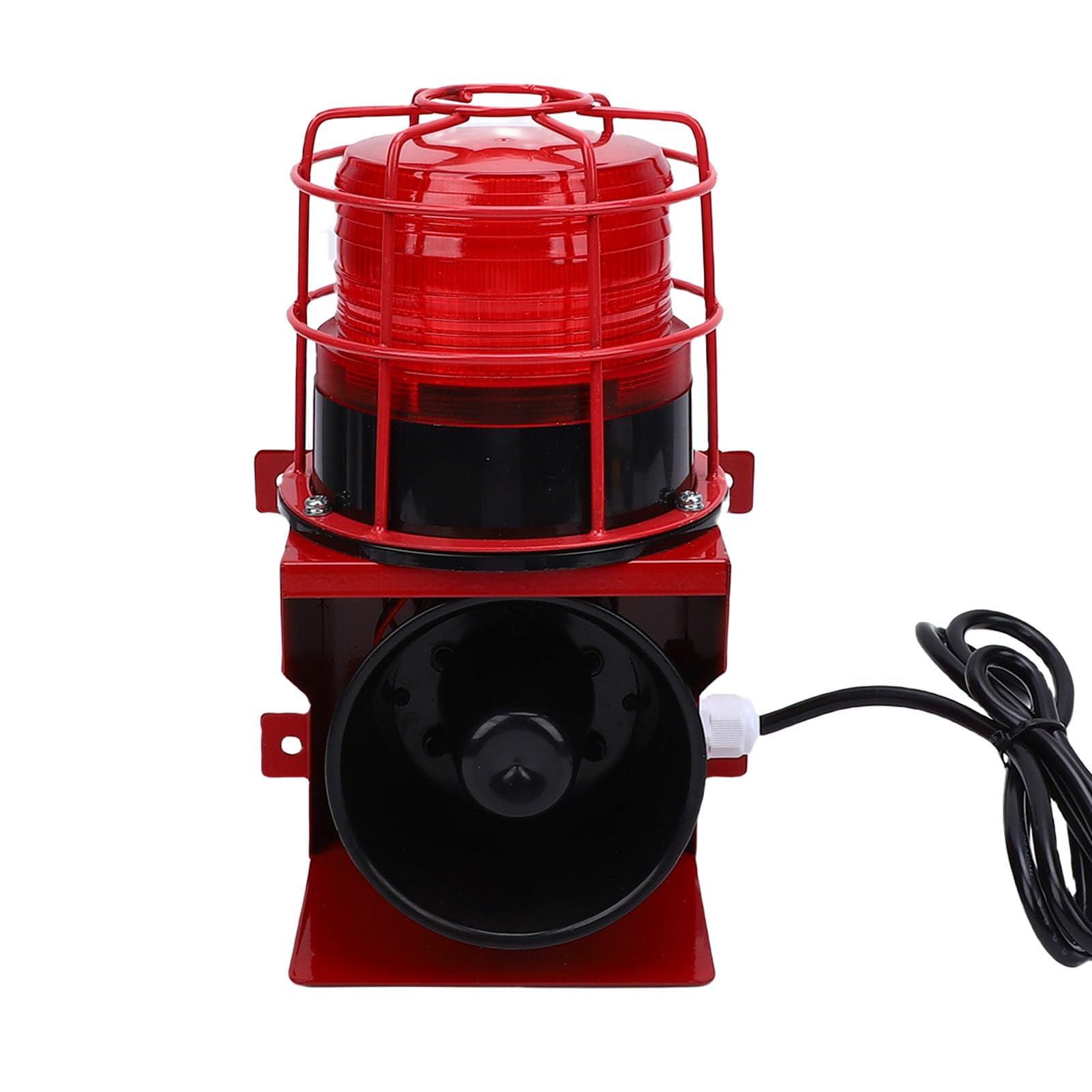 VBESTLIFE Alarma de Sirena Industrial de 120dB con Luz Estroboscópica LED, Bocina Impermeable IP55 para Maquinaria Portuaria de Cantera y Minería (Enchufe de la UE)