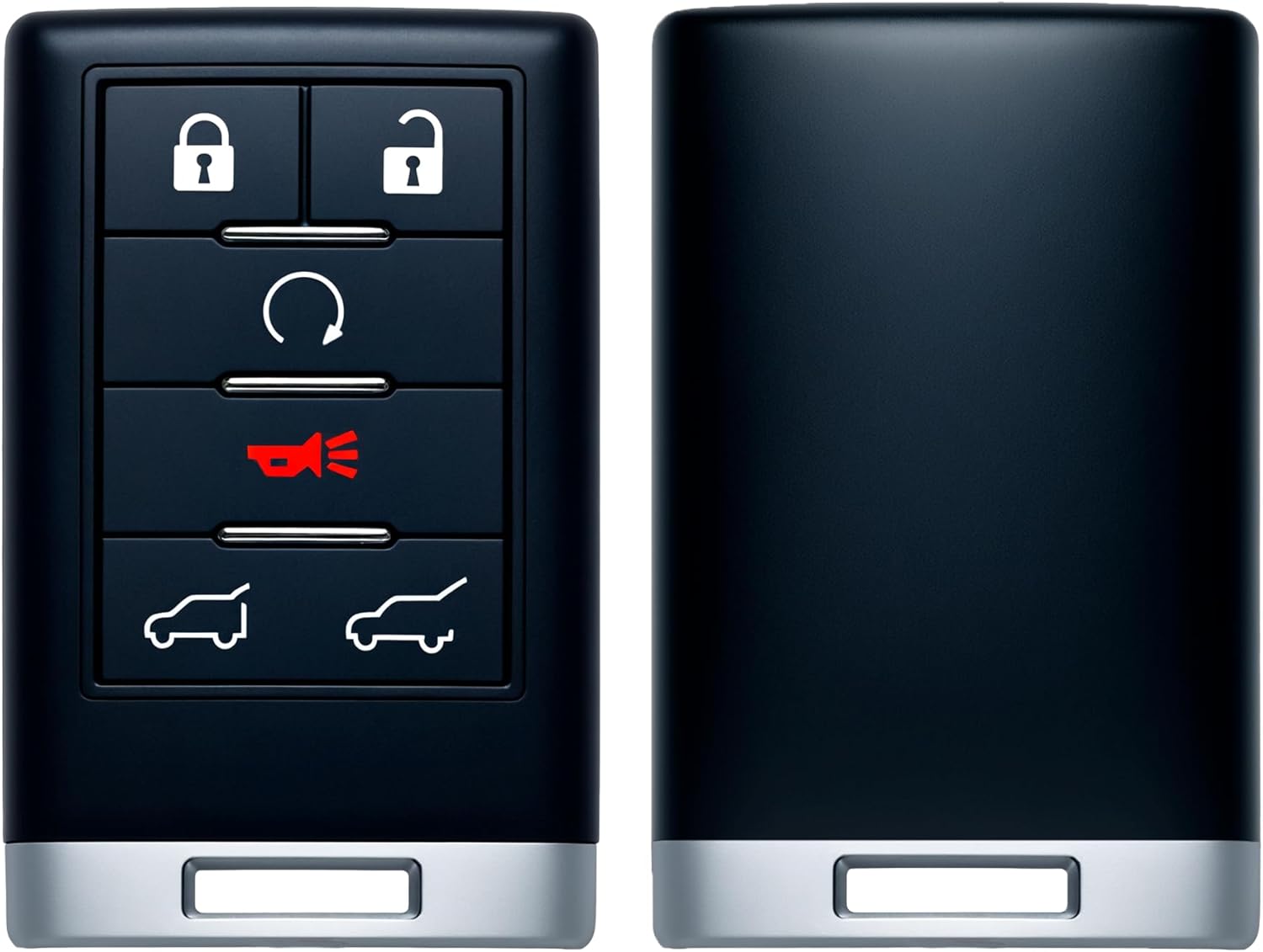 2PCS Remote Key Fob Fobik Compatible for Cadillac Escalade ESV EXT 2007-2014 Smart Key for Keyless Entry Remote Control(FCC ID: OUC6000066 850K-6000066)