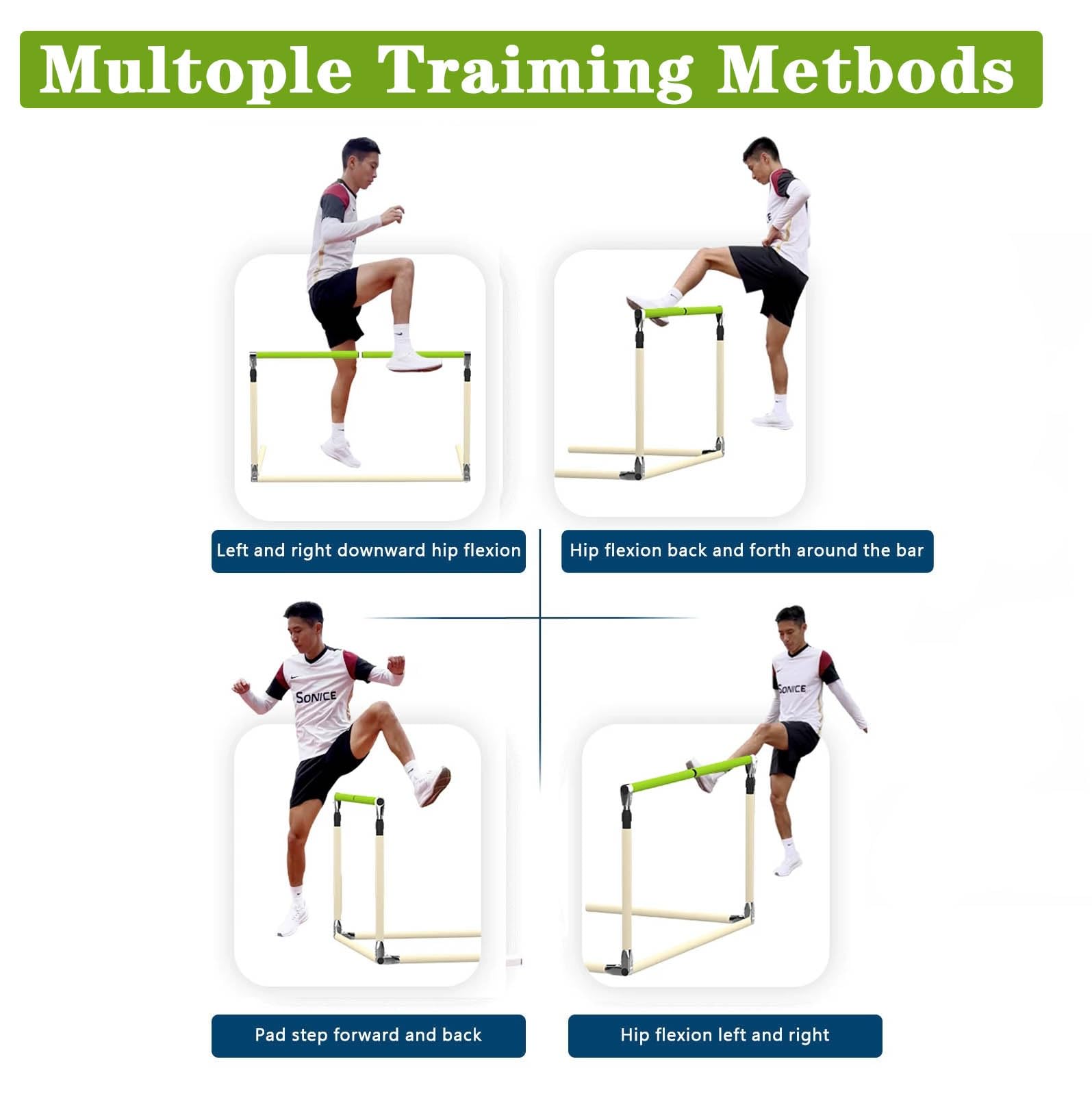 Entrenamiento Futbol Vallas de Espuma de Cobertura Total para Atletismo, Vallas Ajustables para Entrenamiento Atlético, Entrenador Portátil para Ejercicios de Agilidad y Velocidad(Red)