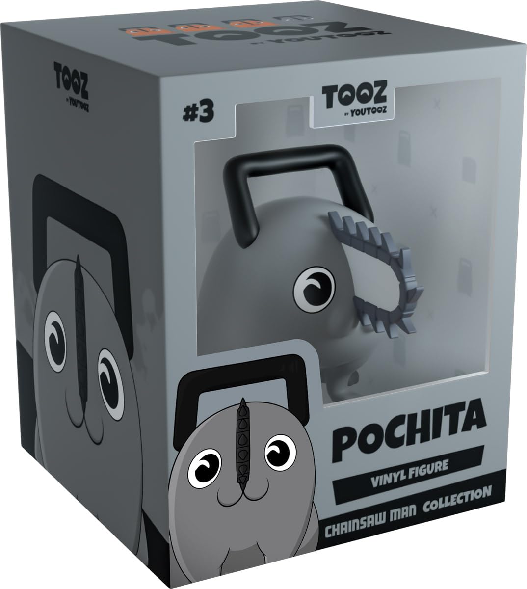 Youtooz You Tooz Black and White Pochita Vinyl Figure 2.6/'', Official Licensed Black and White Pochita Collectible from The Popular Manga and Anime Chainsaw Man Collection