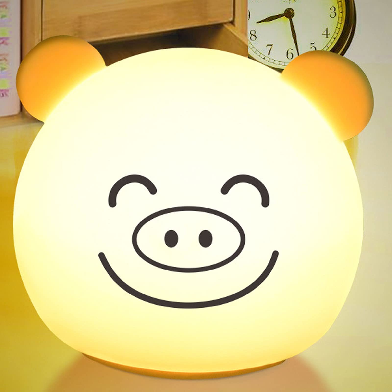 Veilleuse en silicone colorée rechargeable USB lampe pat light protection yeux