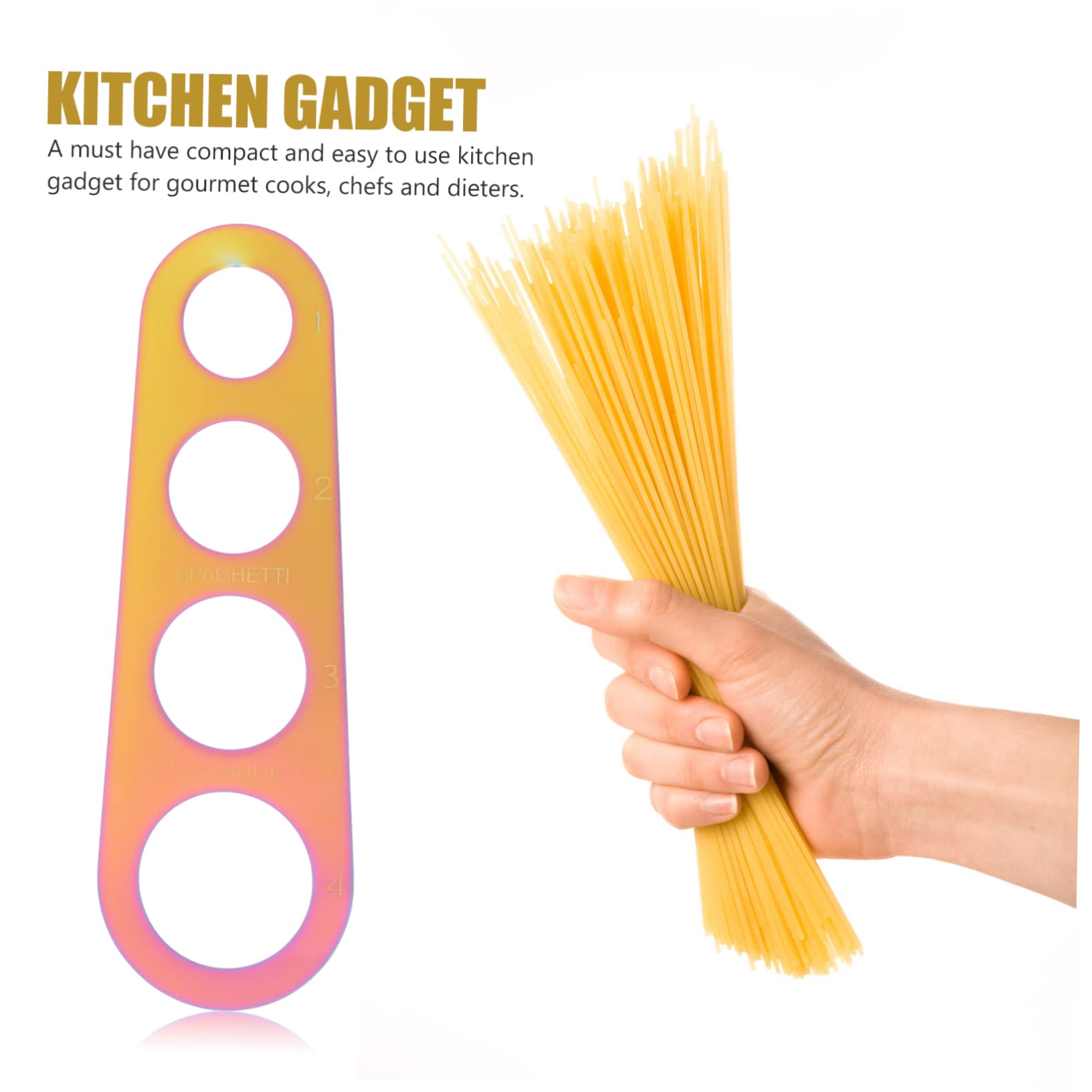 CIYODO 4 Holes Pasta Measurer Spaghetti Ruler Pasta Portion Control Device Easy to Use Kitchen Accessory