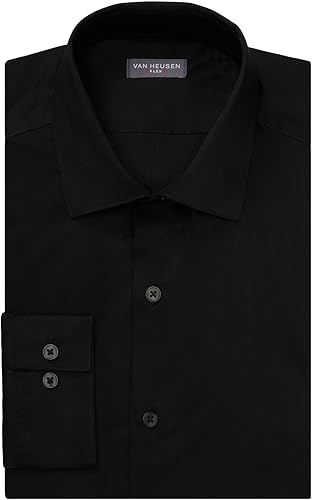 Vista 3 de Van Heusen - Camisa de vestir para hombre, corte entallado, cuello flexible, elástica, ultra libre de arrugas
