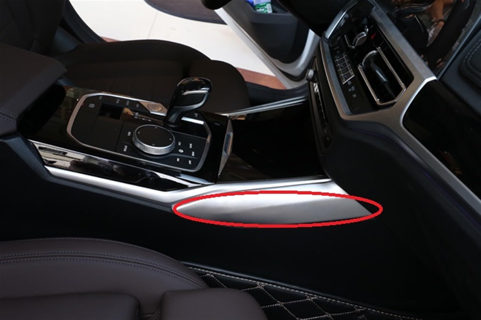 Komponenten 2 Stück ABS Chrom Seitendekorationsstreifen Für Die Mittelkonsole Des Autos Für BMW 3er G20 G28 325li 2019–2021 Auto Zubehör(Silver)