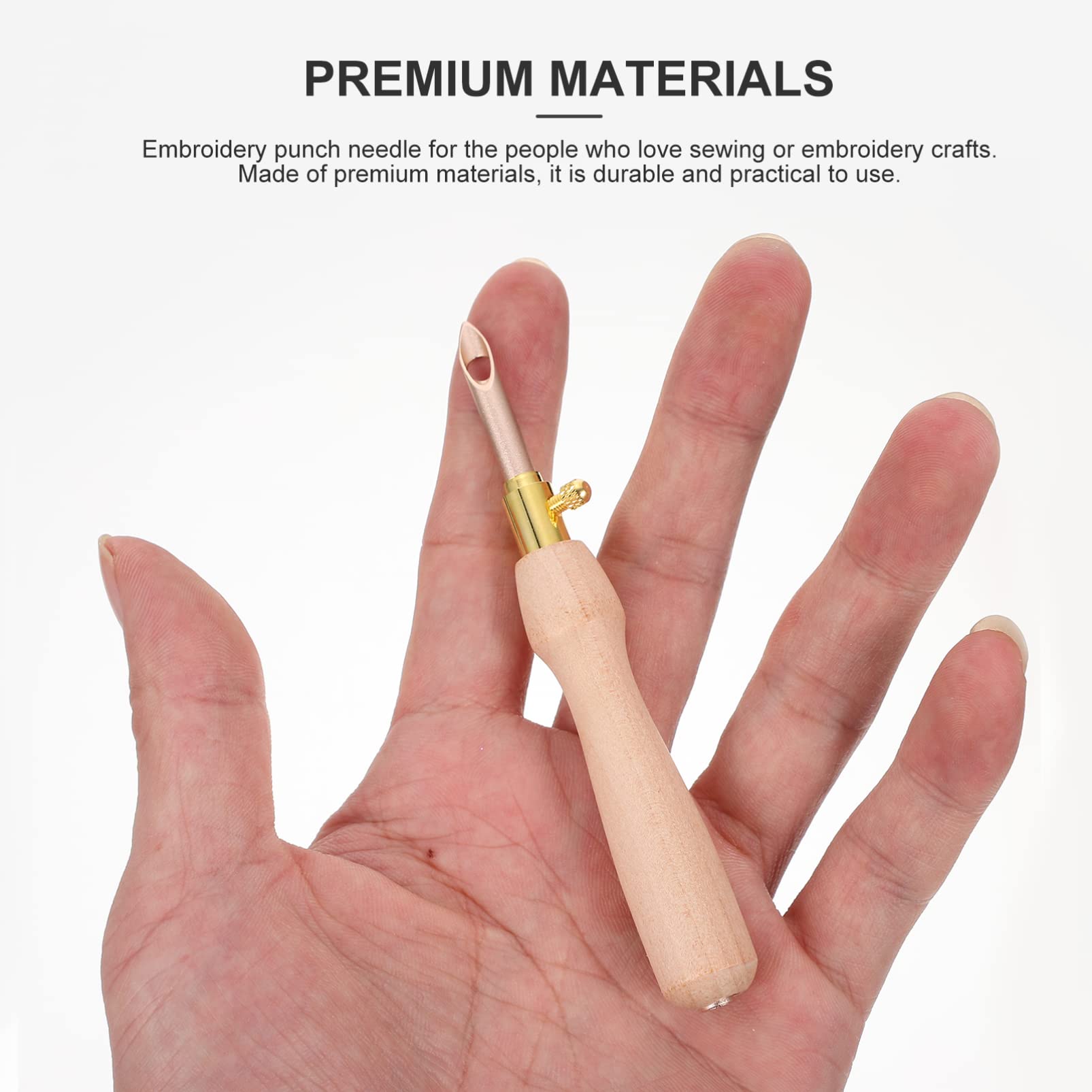 Ciieeo 4sets Aghi Magici per Ricamo Strumenti di Punch Needle per Progetti di Cucito Creativo per Embellire Tessuti e Decorazioni Fai Te