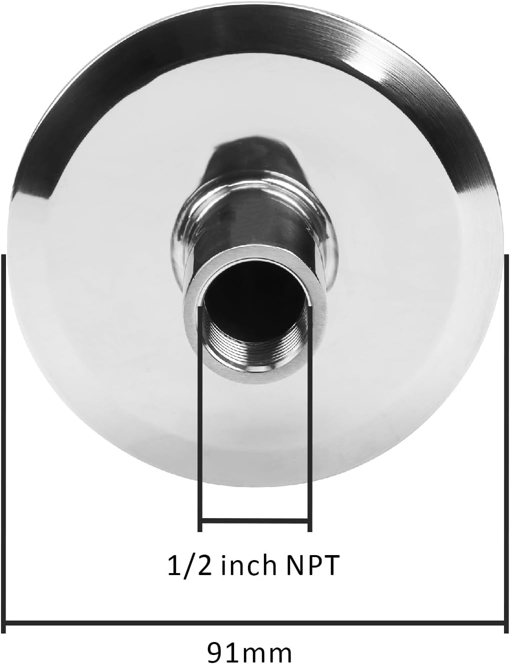 DERNORD Sanitary Rotary Spray Ball 3"TC X 1/2"FNPT CIP Tank Cleaning Ball