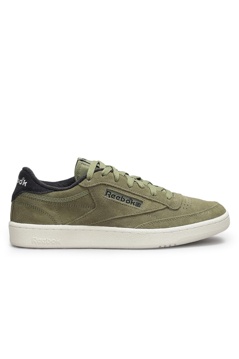 Reebok Unisex Club C 85 Vintage Trainers, GRITTYGREEN/Black/Chalk, 40 EU