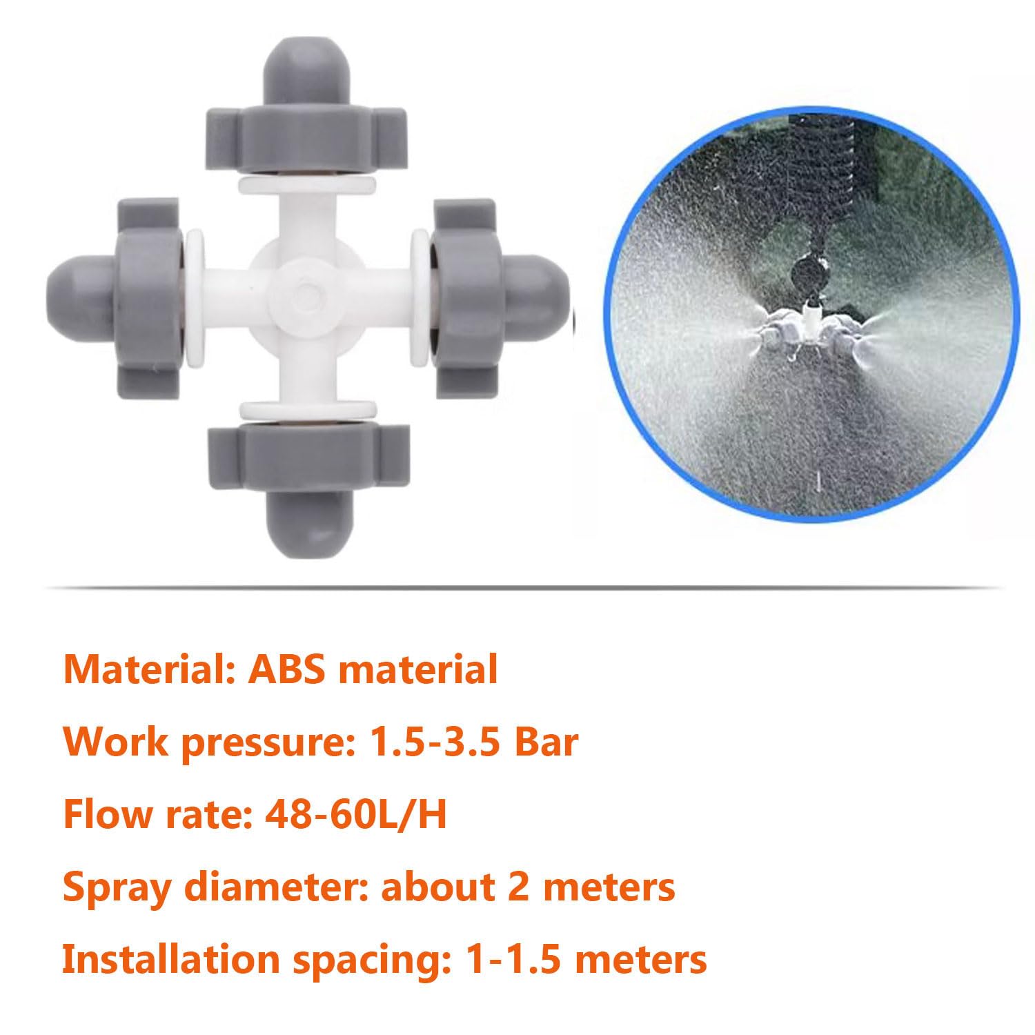 Staubdichtes Sprühnebel Kühlung Set für Viehzuchtbetrieb, Outdoor Misting System mit Nebeldüsen, Wasserbewässerungssystem, Wassernebel Sprühsystem, DIY-Pflanzenbewässerungs-Set for Garten(Size:30m)