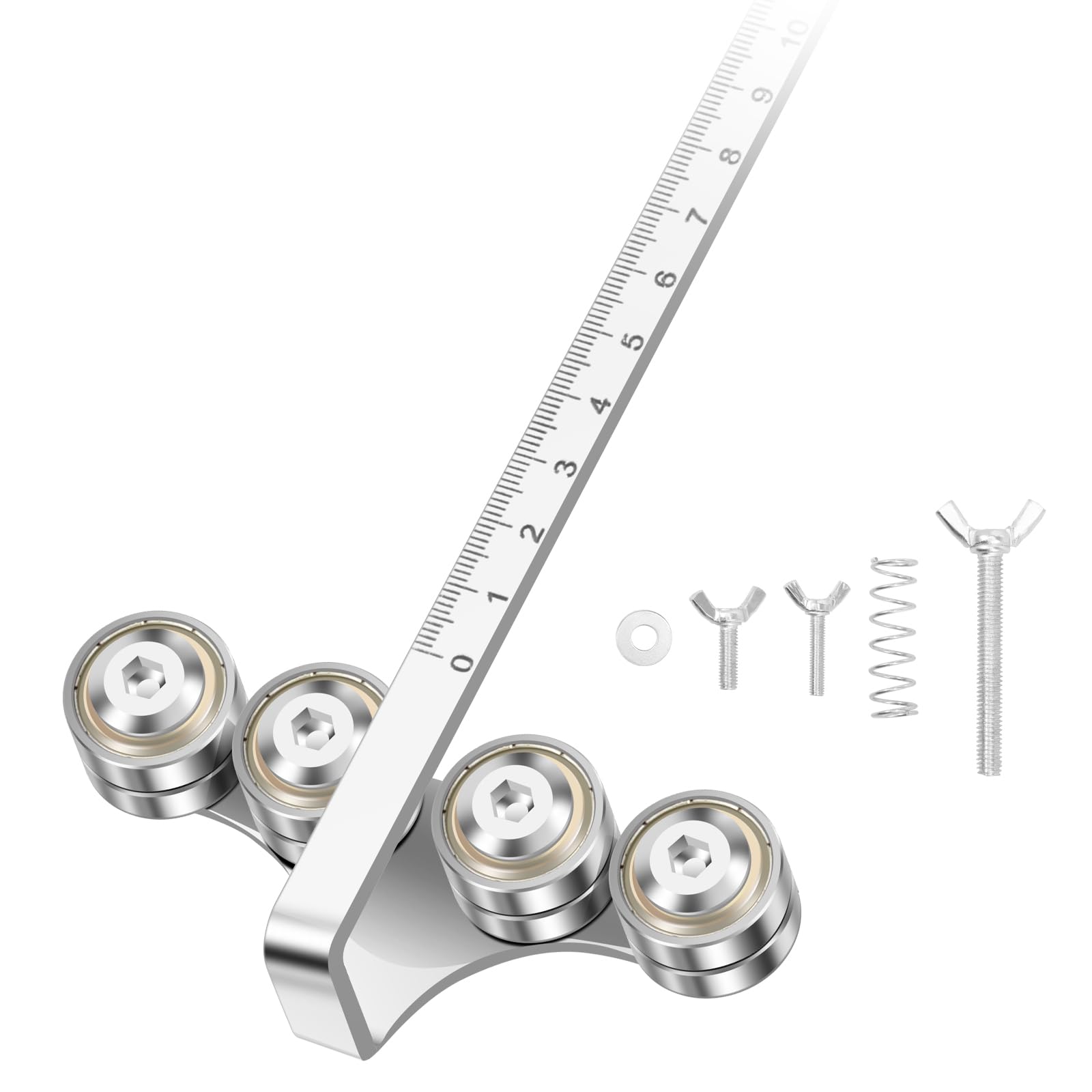 Circular Saw Guide Rail Wood Cutting Guide Ruler Adjustable Caliper for Precise Cutting and Straight Line Guidance Woodworking DIY Tool for Circular Saws Hand Saws (Four Axis Rectangular Design)