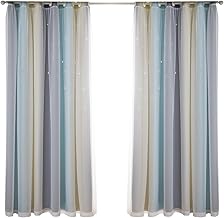 HOMSFOU Decoração De Casa Minimalista 1Pc Minimalista Decoração De Casa Cortina Para Janela De Casa Cortina Blackout Cortina Decorativa Decorar Persianas De Dupla Camada