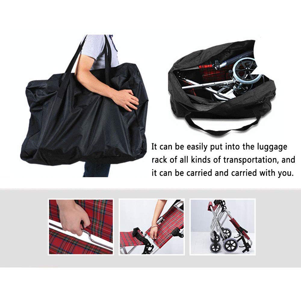 Trolley para Personas Mayores Silla de Ruedas -Sillas de Ruedas autopropulsadas - Trolley Plegable para niños en Silla de Ruedas - Scooter portátil de Ruedas pequeñas