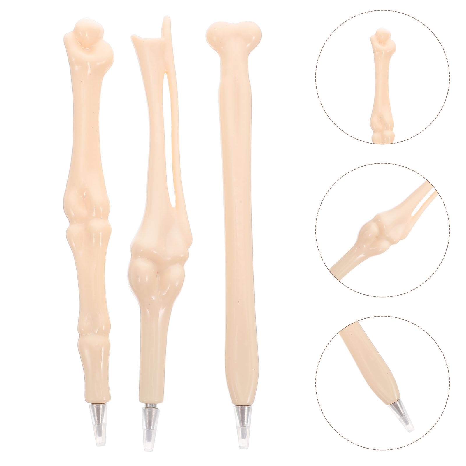 Tofficu 20pcs Bone Ballpoint Pen Skeleton Finger Pens 0.7mm Blue Ink Novely Bone Design Ballpiont Pens for Halloween Party Artist Doctot Nurse Office School