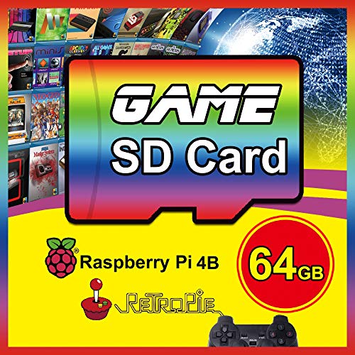 Games Memory Card 64GB for Emulation Games and RETROPIE Game of 4GB Raspberry PI 4B Contains More Than 7000 Simulation Game and 3D Preview …