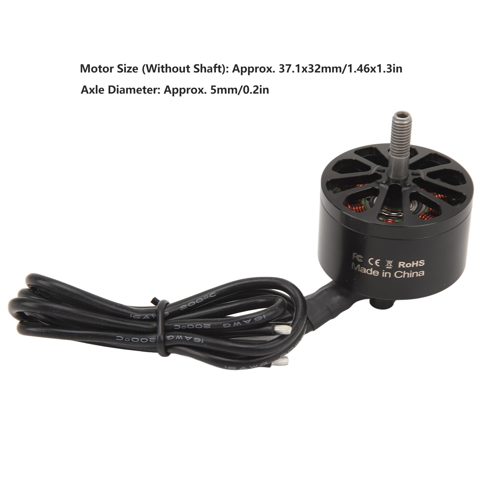 BROLEO Motore brushless per drone, rotore bilanciato preciso ad alta reattività cuscinetto di smorzamento anti pressione Motore brushless FPV CNC 6061 Alloggiamento in alluminio per 80A ESC