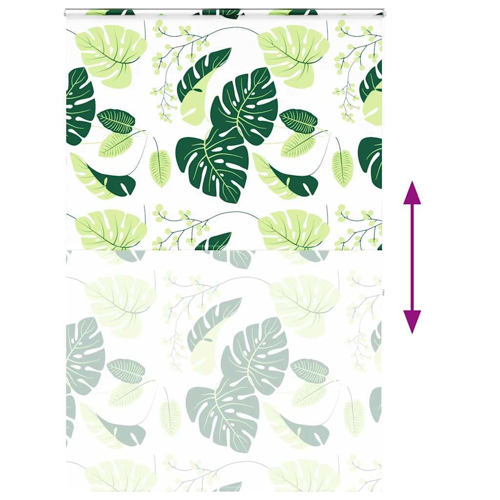 Duschrollo mit Kassette 150x240 cm Badezimmer PEVA wasserdicht platzsparend Kinder sicher Montage einfach Grüne Blätter Design modern