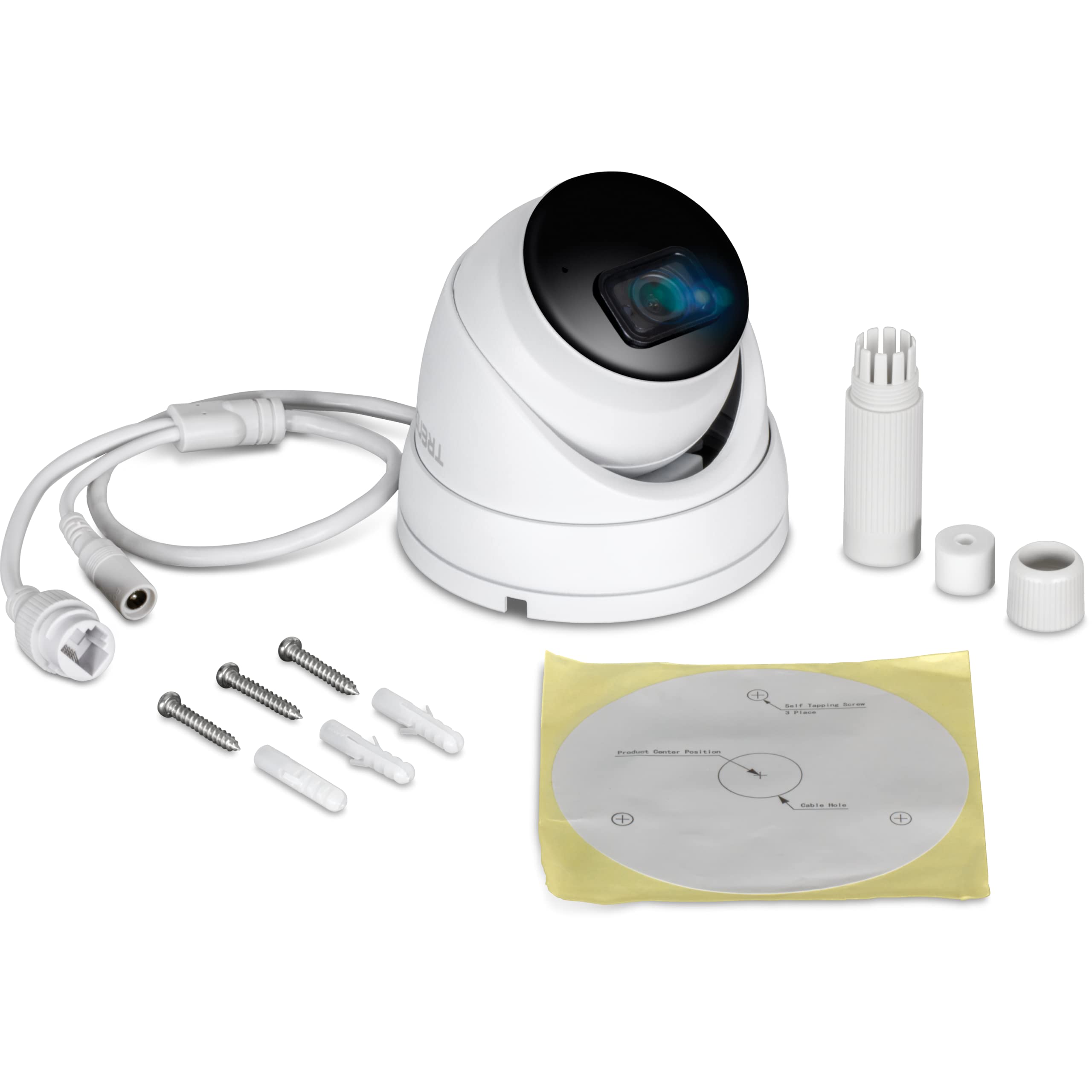 TRENDnet, TV-IP1515PI, Intérieur Extérieur 5MP H.265 PoE IR Caméra réseau à Tourelle Fixe, boîtier classé IP66, Vision Nocturne IR jusqu'à 30 m (98 Pieds)