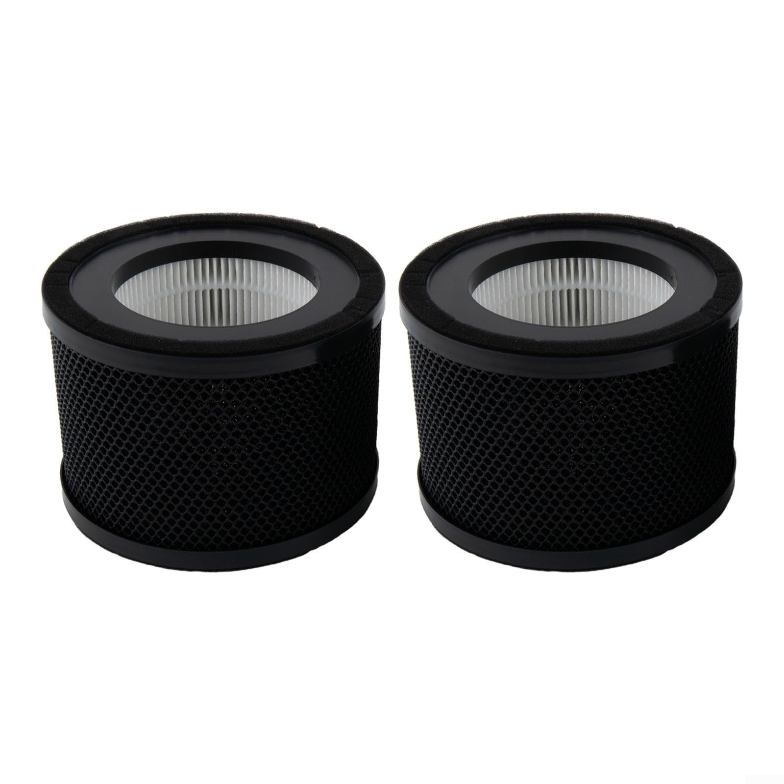 2 Stück Luftreiniger-Filter Ersatz kompatibel mit TaoTronics für TT-AP001 | effizient für HEPA-Stil Elemente für Zuhause Küche | für einfache Installation | Schwarz | 15 x 15 x 10,5 cm