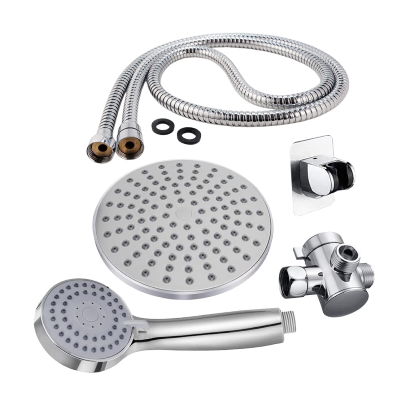 Système de douche complet avec pommeau de douche supérieur et douchette à main