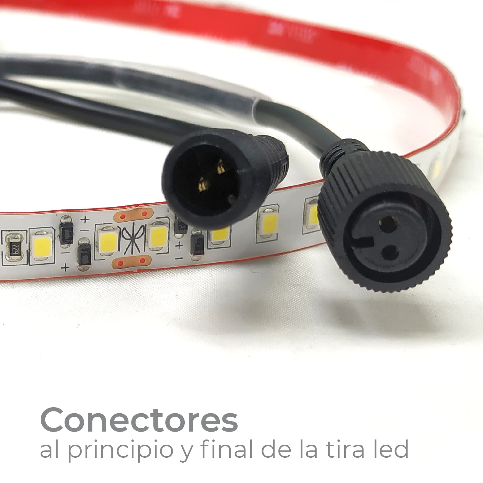 LED ATOMANT Pack 5x Rollo de 5 metros de Tira de Luz LED Directa a 220v, 12W/m, Color Blanco Calido (3000K), Impermeable (IP65), Corte cada 10cm