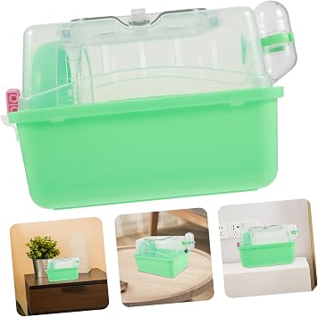 Plastic Hamster Cage with Panoramic Roof for Mice and Small Pets