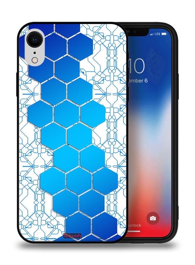 Tolwak Apple iPhone XR Protective Case Honeycomb Hexagon Icon Networks