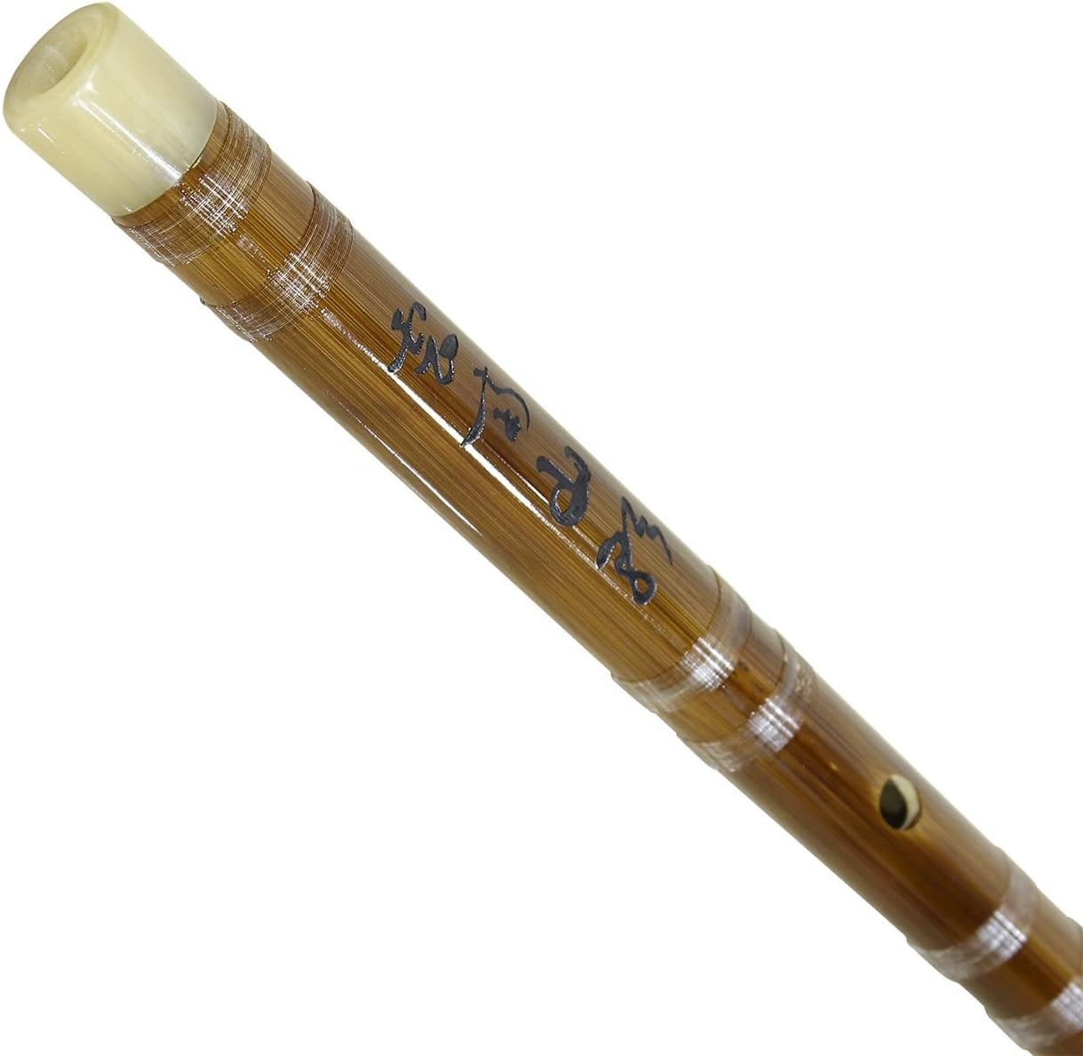 D key Dizi with Engraved Poem Transparent Bindings Popular Choice