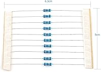 Vista 8 de Metal Film Resistors, 560pcs 56 Values Metal Film Resistors Kit, 1/4W Resistor Assortment Kit, 1 Ohm-10M Ohm, ±1% Tolerance, Single Resistors