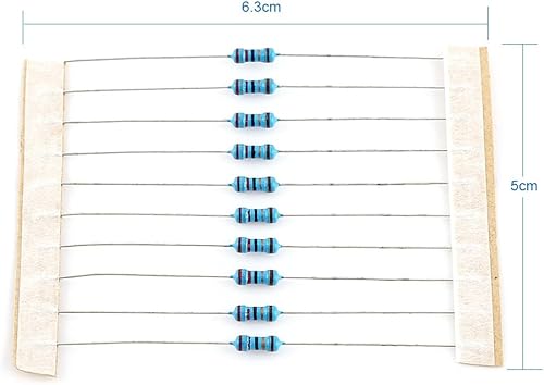 Miniatura 8 de Metal Film Resistors, 560pcs 56 Values Metal Film Resistors Kit, 14W Resistor Assortment Kit, 1 Ohm-10M Ohm, 1% Tolerance, Single Resistors