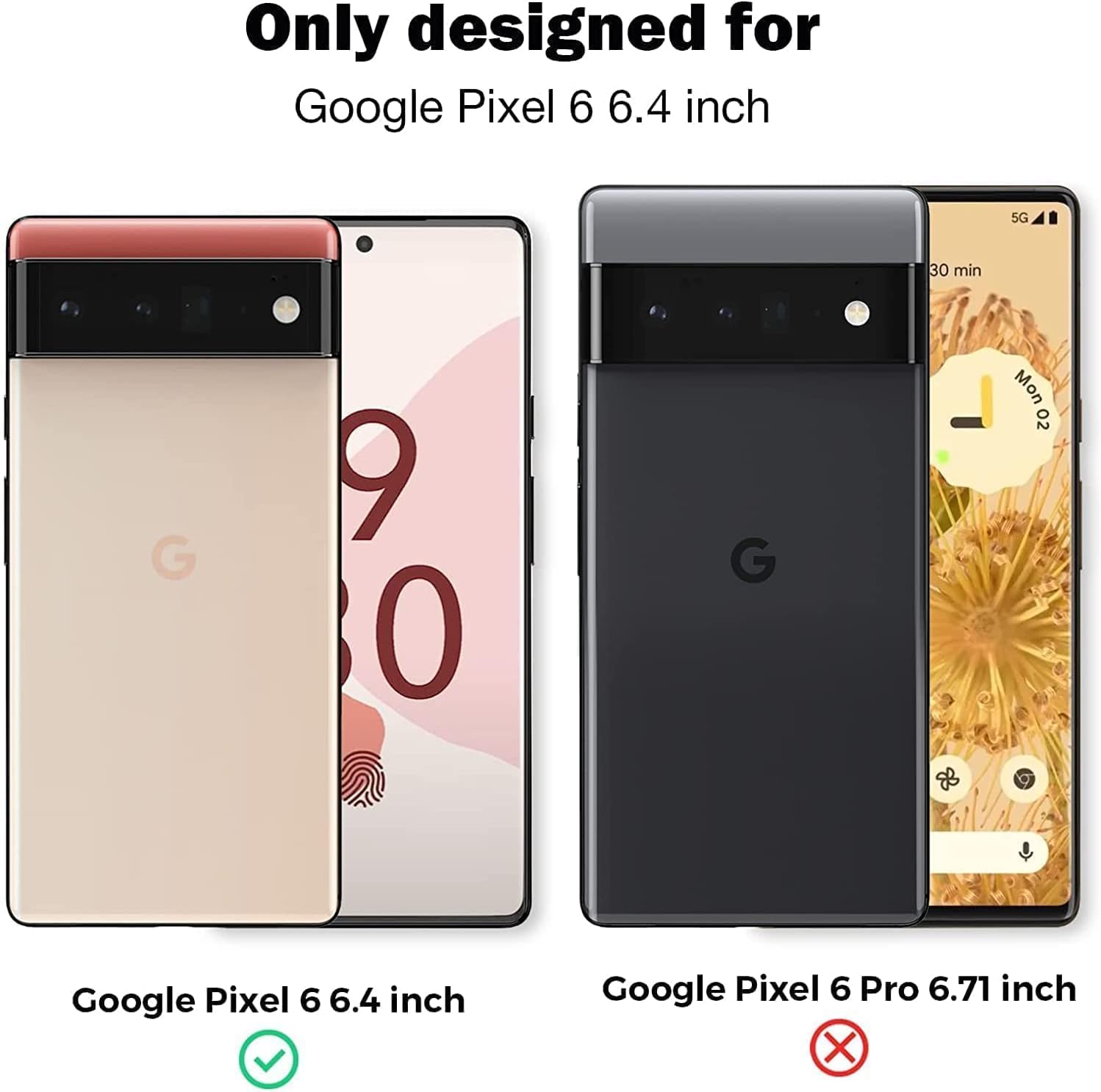 LK [2+2 for 2 Pack Google Pixel 6 Screen Protector with 2 Pack Camera Lens Protector, HD Clarity, 9H Hardness [Tempered Glass] Screen Protector Google Pixel,Touch Sensitive, Case Friendly