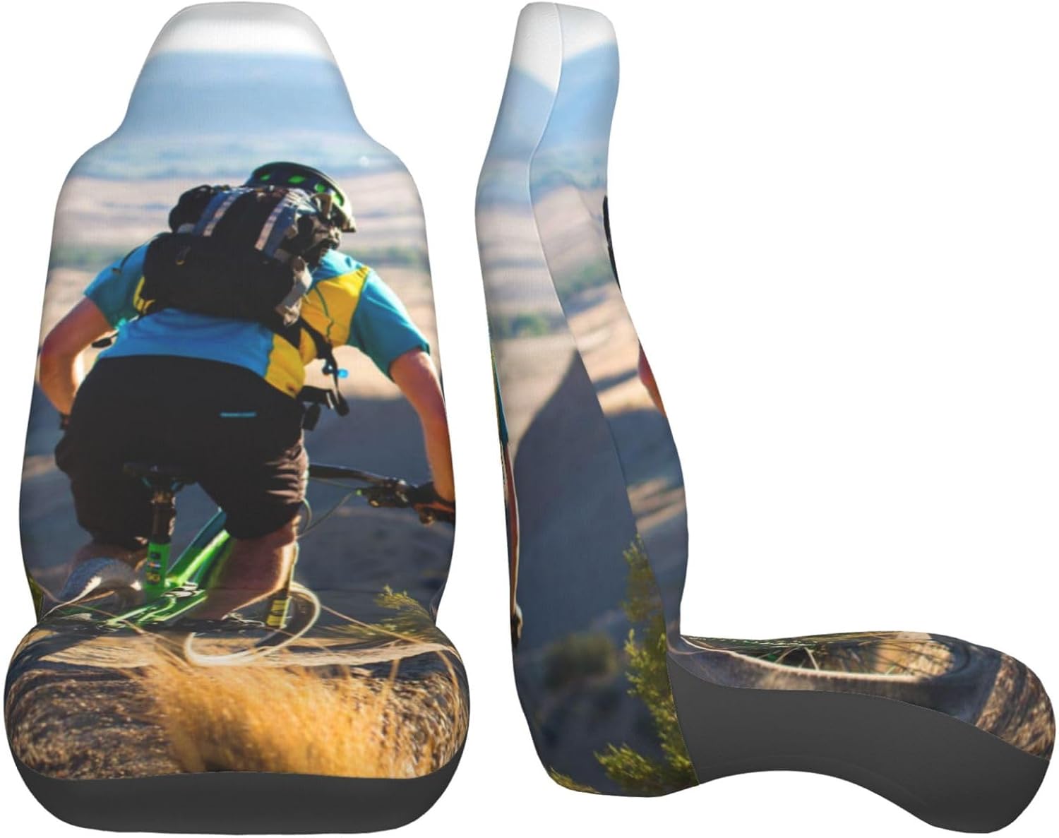 Custom Car Seat Covers Personalized Front Seat Covers Design Your Own Photo Logo Text Customized Protector Cover Nonslip Elastic Soft Auto Decor Accessories Universal Fits for Cars Trucks SUV 2PCS