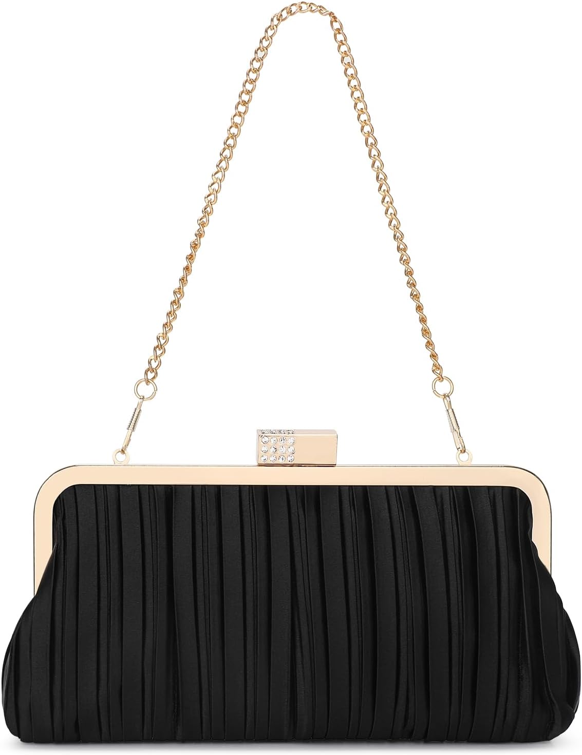 UBAYMAX Clutch Purses for Women Formal Evening Bag Elegant Pleated Satin Evening Clutch Handbags for Prom Party Wedding
