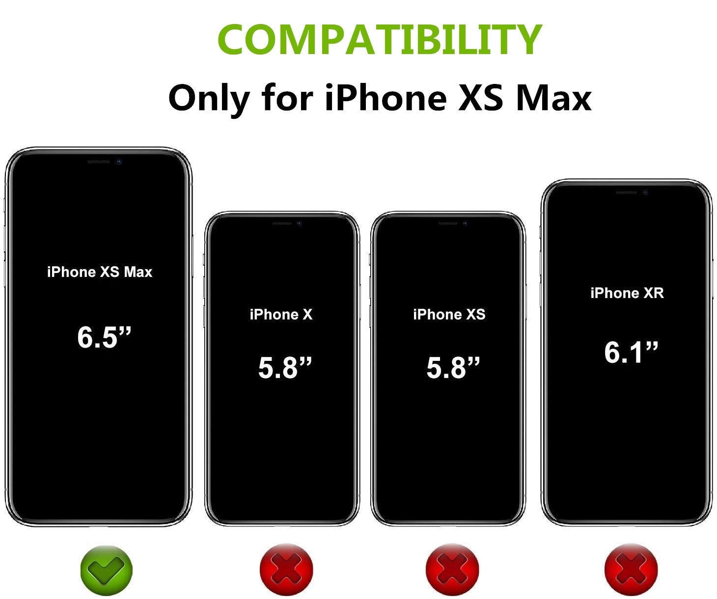 iCoverCase iPhone Xs Max Wallet Case with Card Slots, Wrist Strap & PU Leather Kickstand - Shockproof Cover 6.5