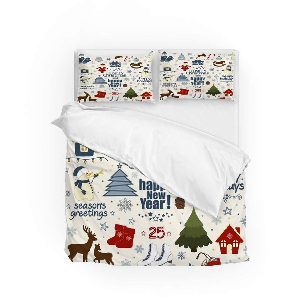 Parure de lit King en microfibre avec housse de couette confortable pour la maison