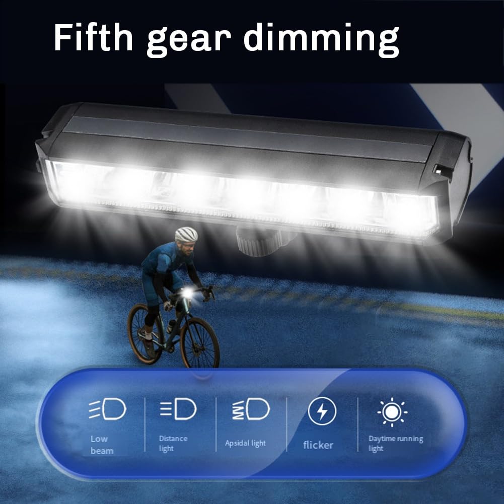 Borimend Front LED Light for Electric Scooter 4000mAh Waterproof Flashlight USB Charging Bicycle Cycling Lamp - Image 2