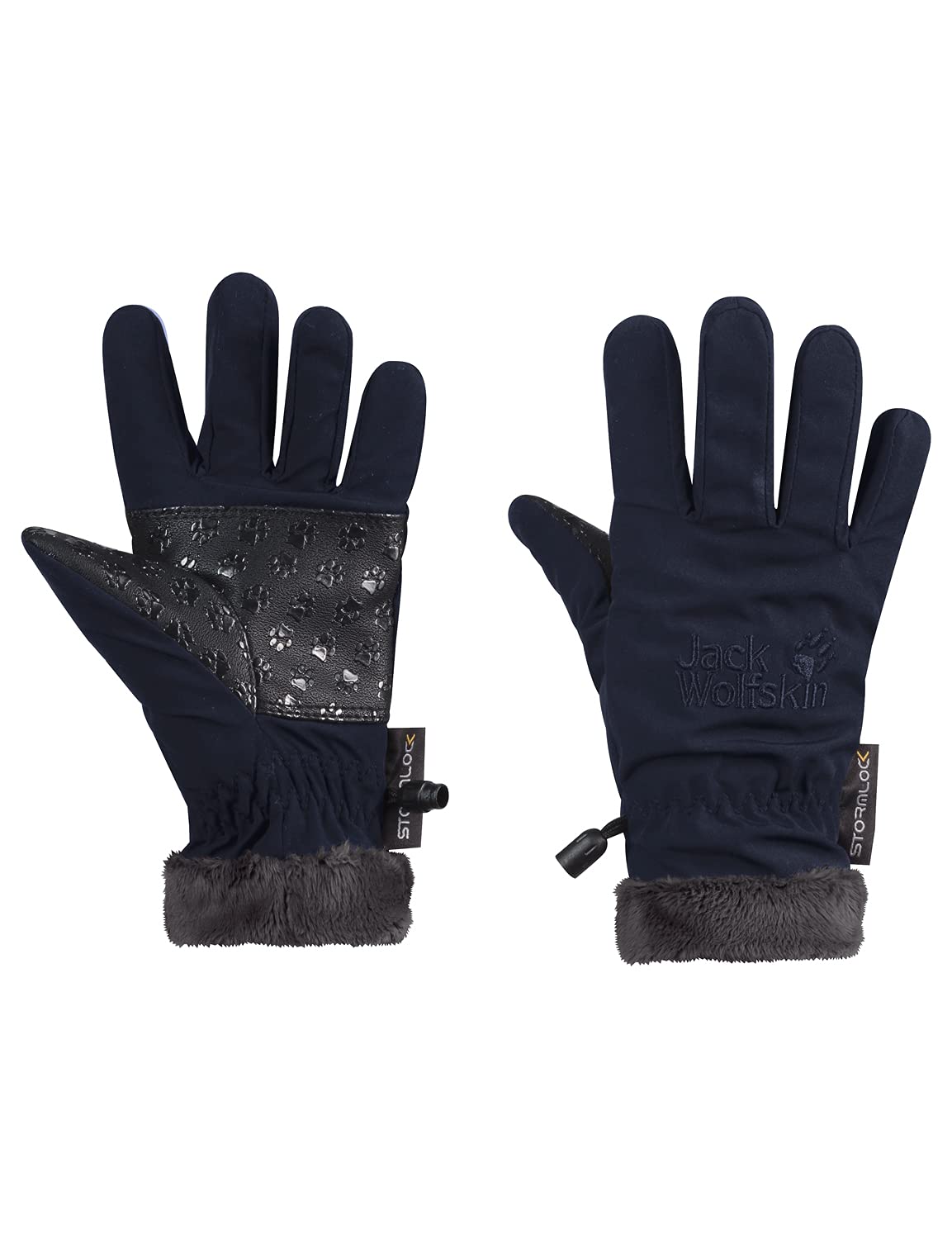 Jack Wolfskin Kinder SOFTSHELL HIGHLOFT GLOVE KIDS Winddichte Softshellhandschuhe, Midnight Blue, 128 Fashion