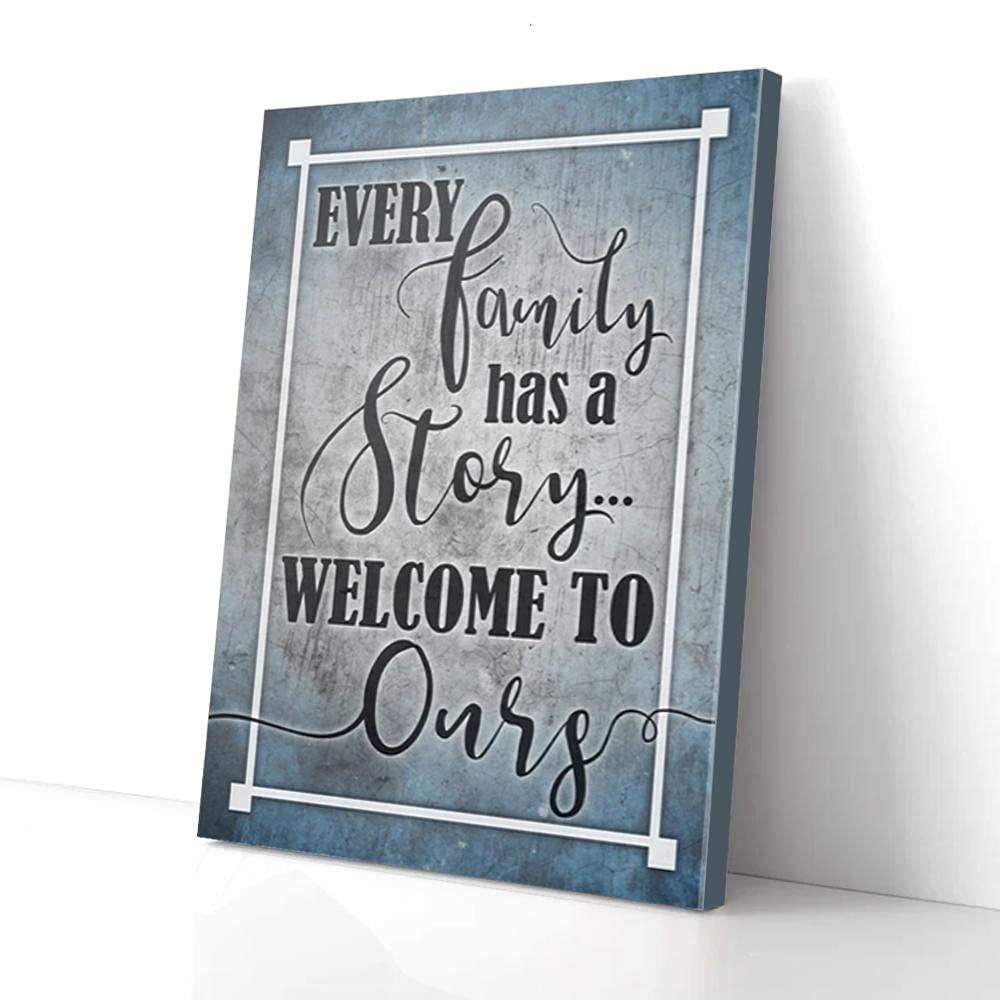 Yaasimoule Every Family Has A Story Welcome To Ours Vintage Family Canvas Prints Wall Art