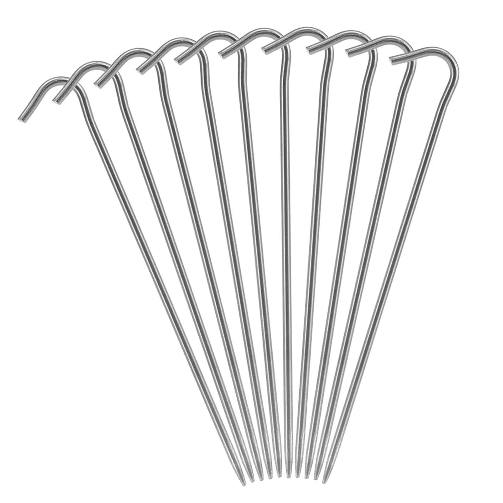 20 Stück Titan-Zeltheringe, Titan-Zeltnägel mit Biegehaken, Outdoor-Camping-Zeltheringe for Campingbedarf für Camping und Outdoor