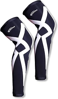 JoyFit - Calf Compression Sleeve- Leg Compression Socks, for Pain Relief, Muscle Swelling, Basketball, Football, Badminton, Running, Gym Exercise, Cycling (Pair) (Small)