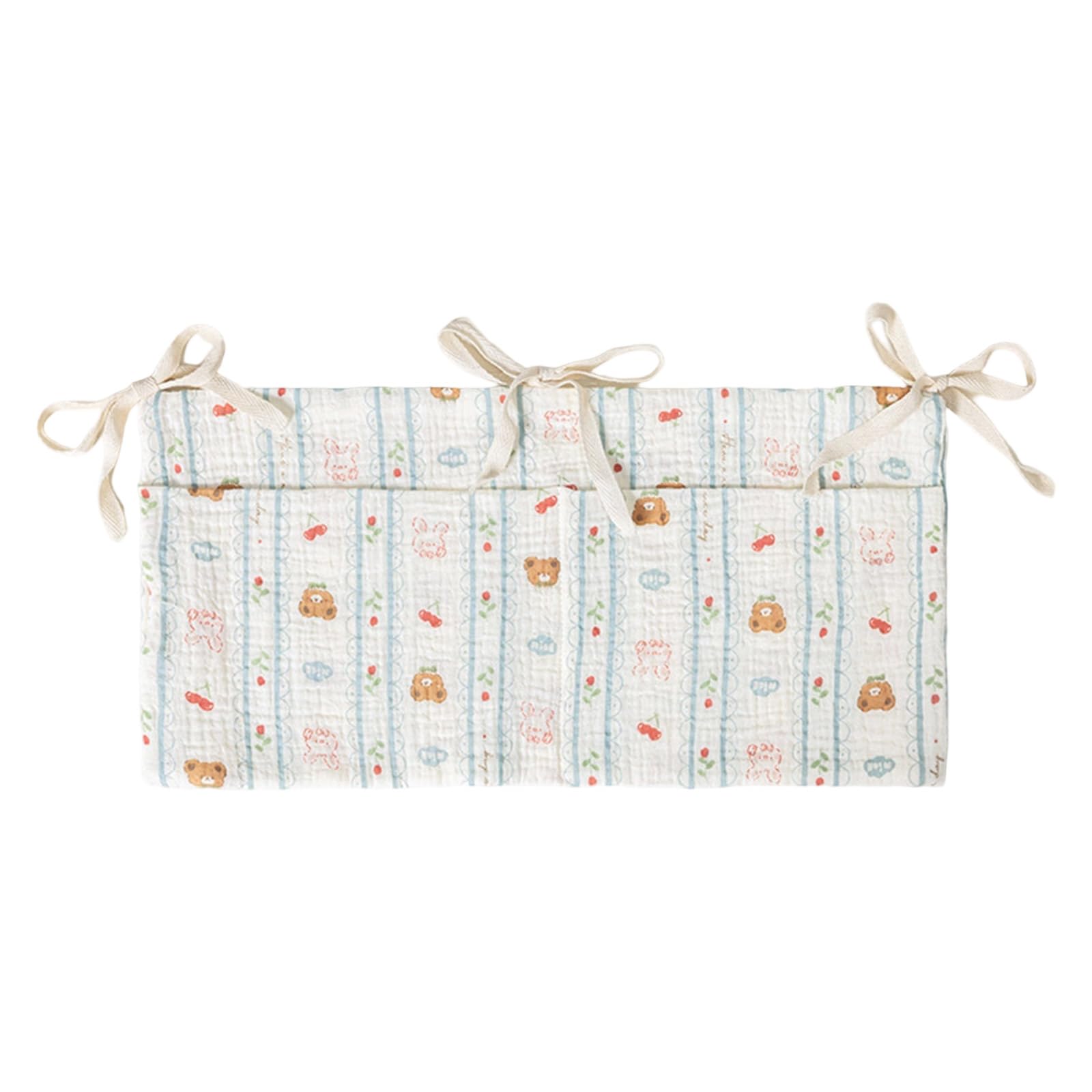 ljhnba Cotton Bed Rod Storage Hanging Bag Bedside Organiser Placement on Strollers Quick Setsup Nappy Diaper Hanging Diaper