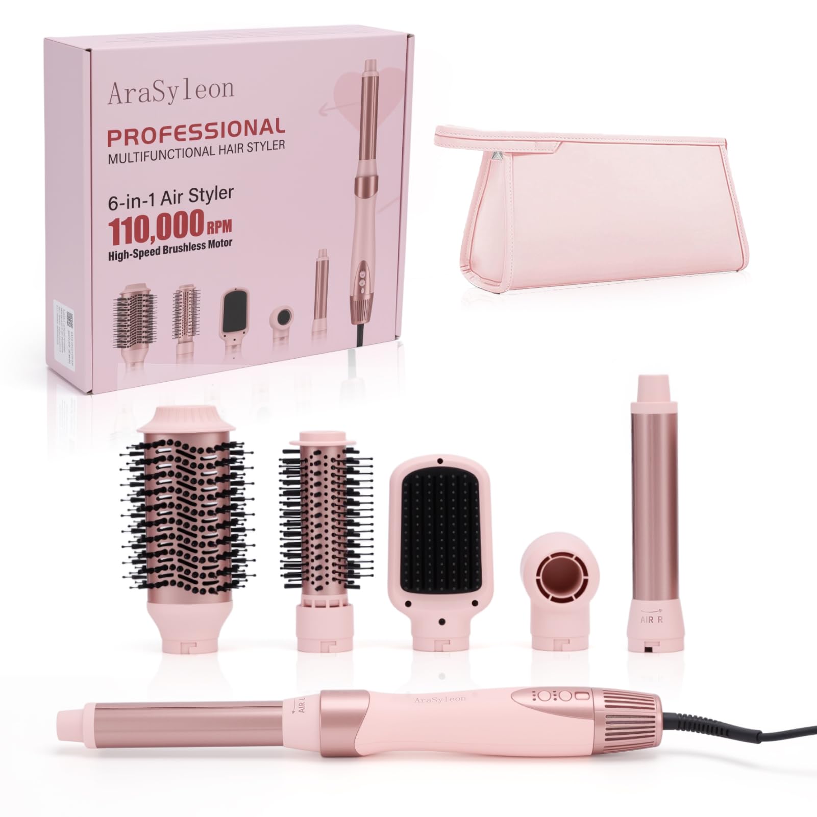 AraSyleon Automatic Curling Iron Bi-Directional, 32 mm, 3-Temp 30s Heating, Ion  Anti-Burn, Hair Curler for Long Hair, White