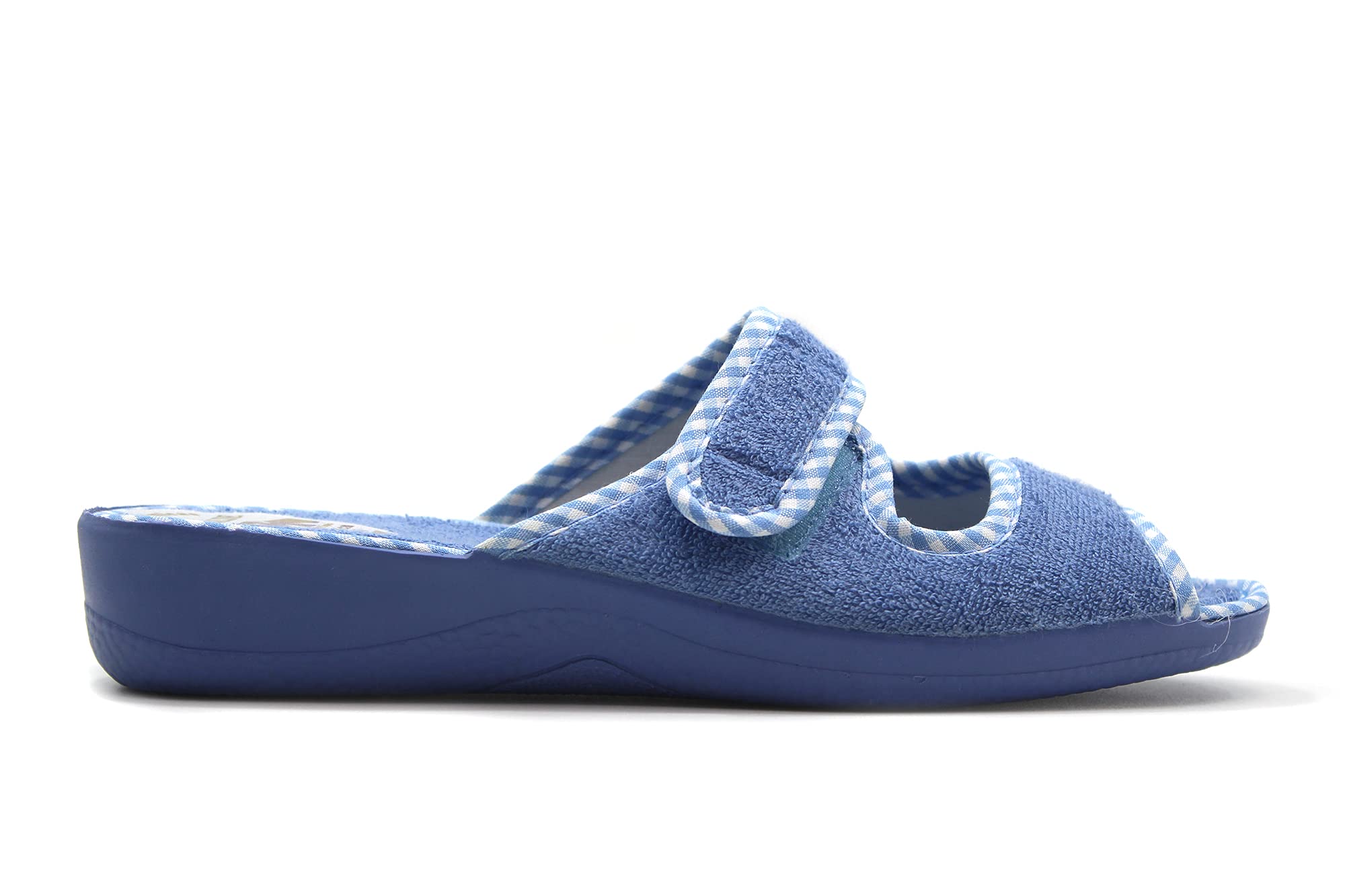 ALCALDE - 2035-Zapatilla de casa, ancho especial, cierre de velcro, destalonada, dedos fuera, antideslizante, para: Mujer