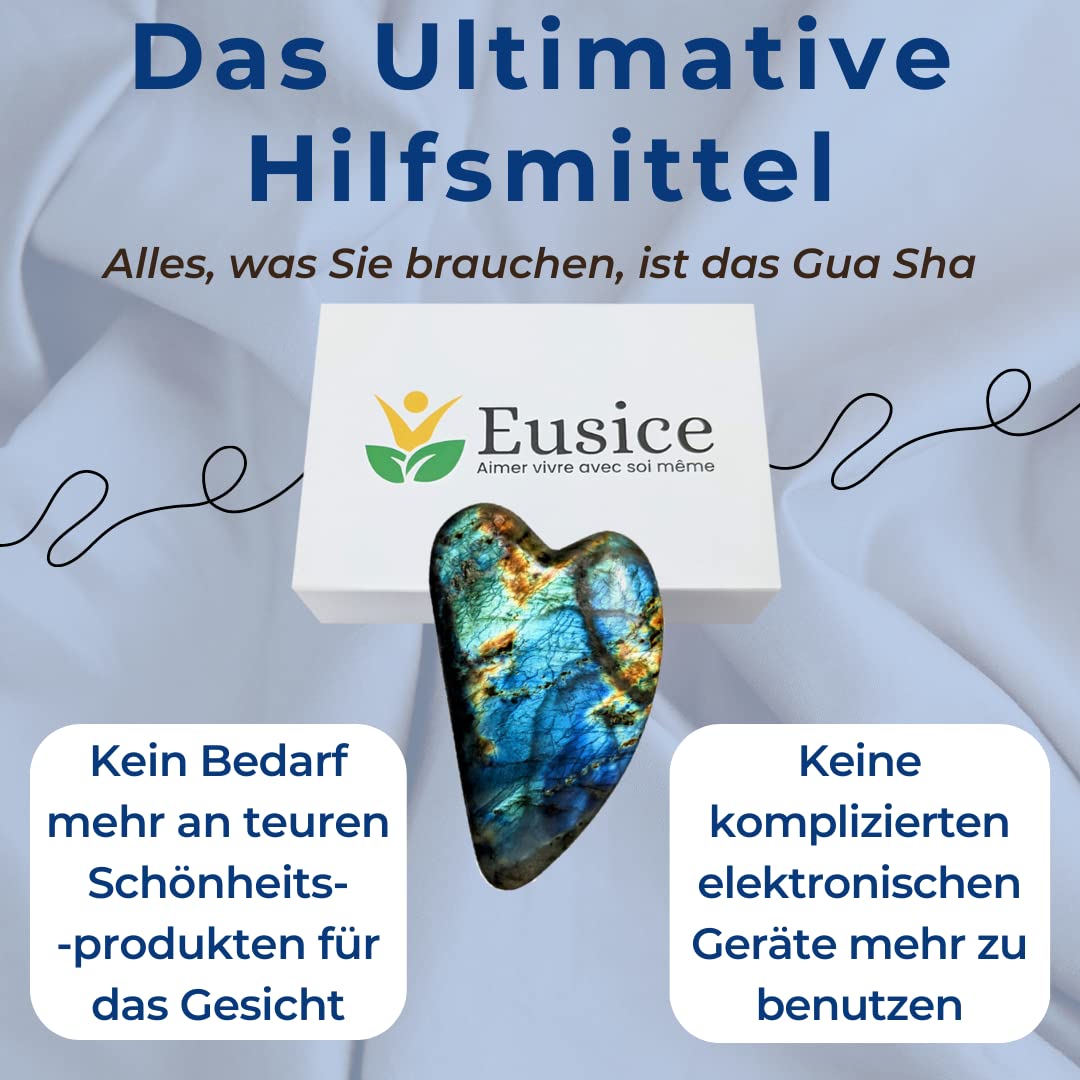 Gua Sha Gesicht Labradorit Naturstein - Anti-Falten Massage