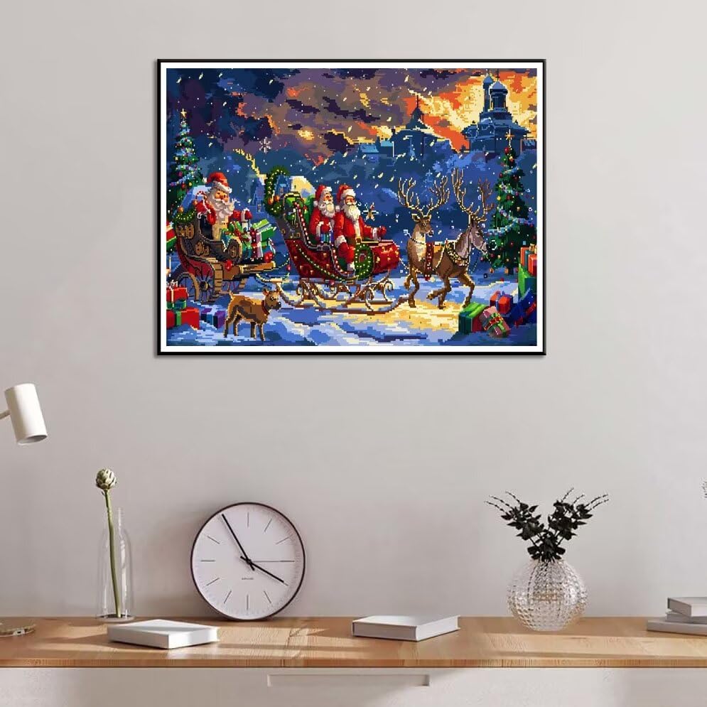 Amazon.co.jp: Paint by Numbers for Adults Christmas Painting by