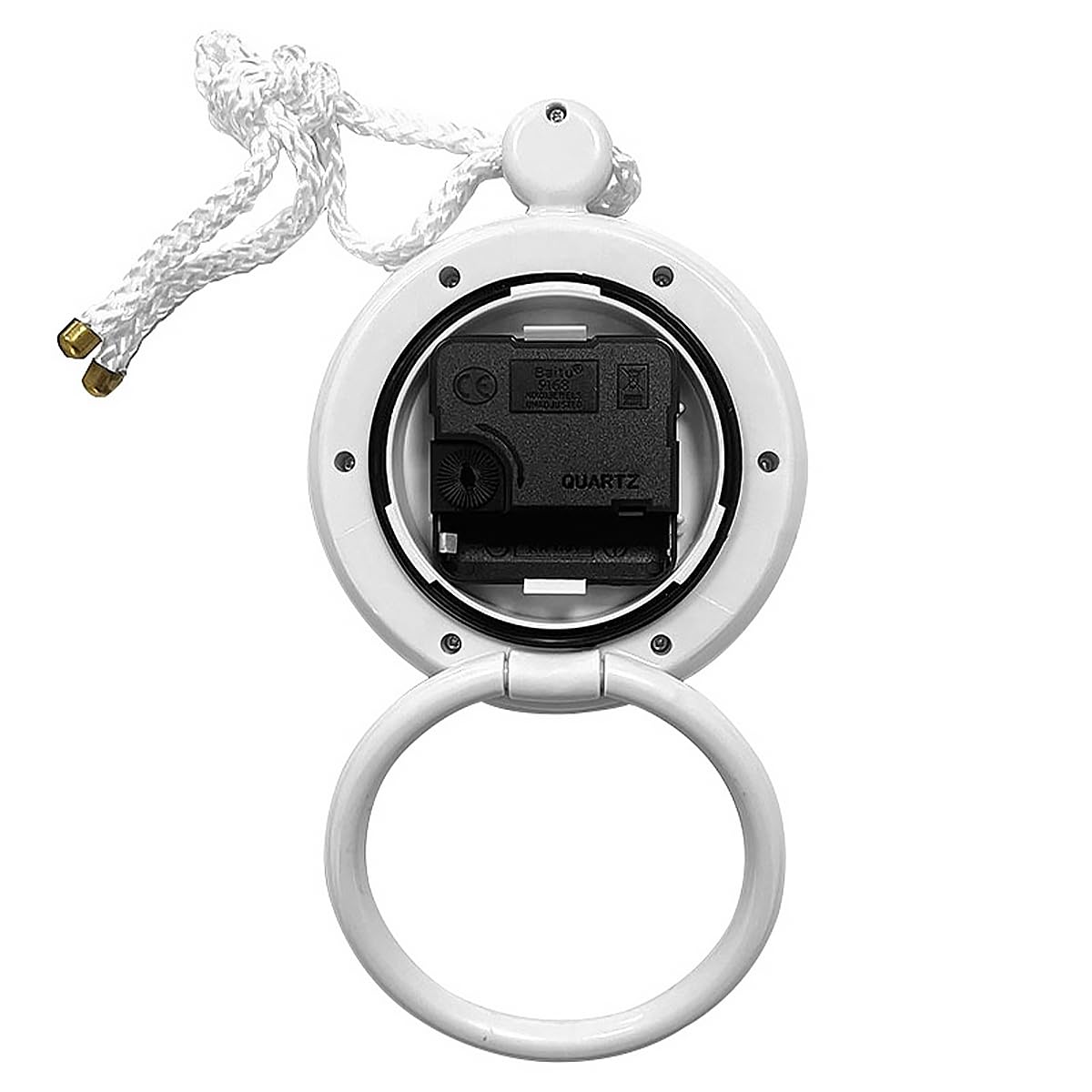 POFET Horloge de Salle de Bain étanche Horloge de Douche avec Serviette Suspendue horloges étanches pour Salle de Bain Cuisine minuterie horloges (Blanc)