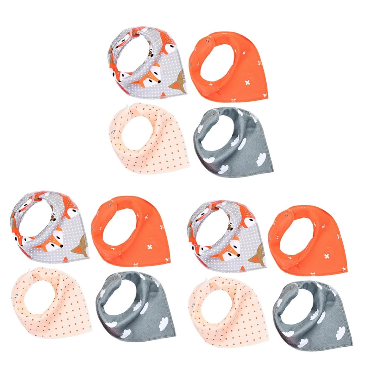 ibasenice 12piezas Baberos De Algodón Para Bebés De Bandanas Absorbentes Para Recién Nacidos Suaves y Transpirables Protección Contra Saliva y Derrames Unisex Para Niño Niña y Niñas