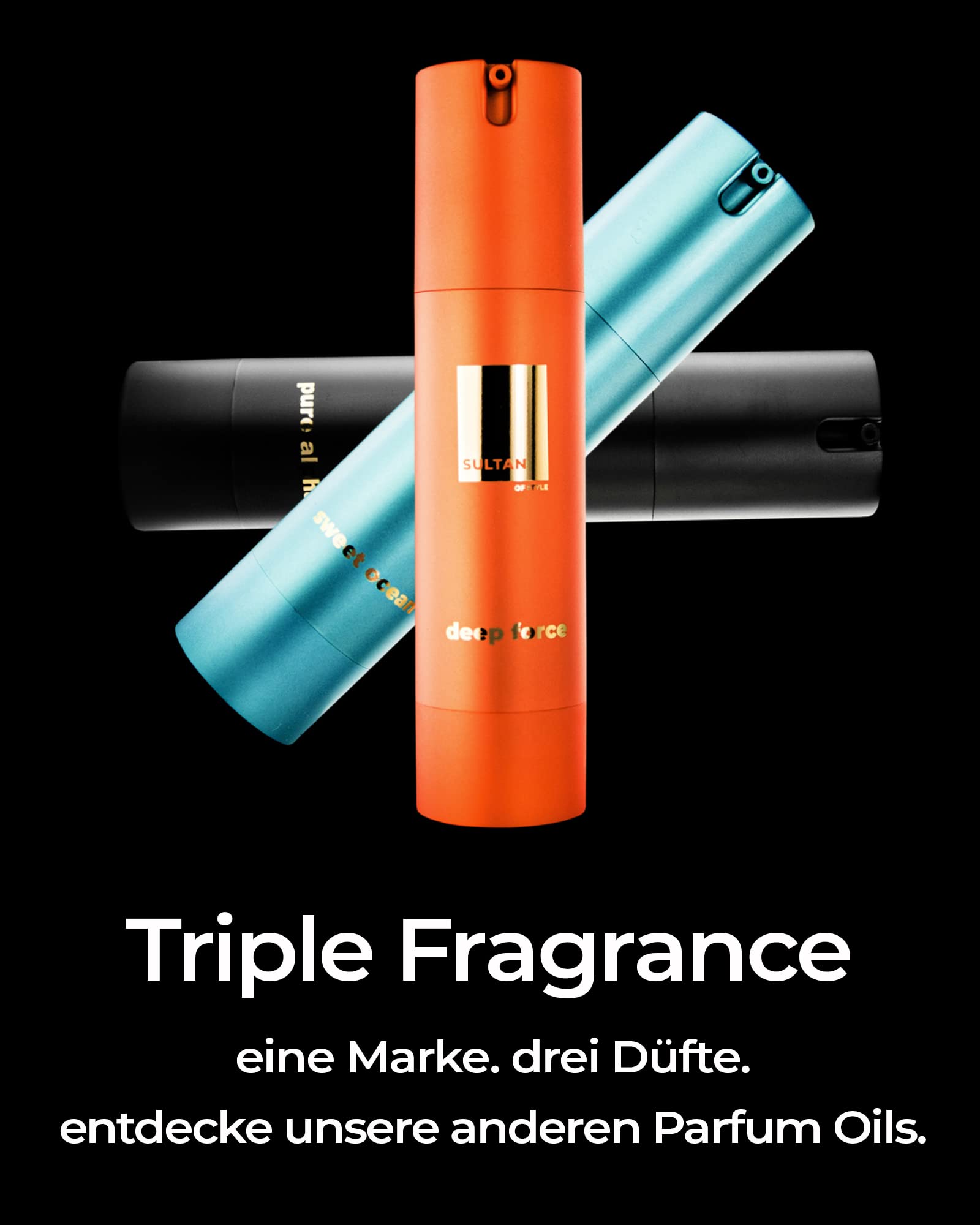 Sultan of Style Sweet Ocean Parfum Oil Herren Frischer Süßlicher Duft 100% Alkoholfrei Pflegende Ätherische Öle