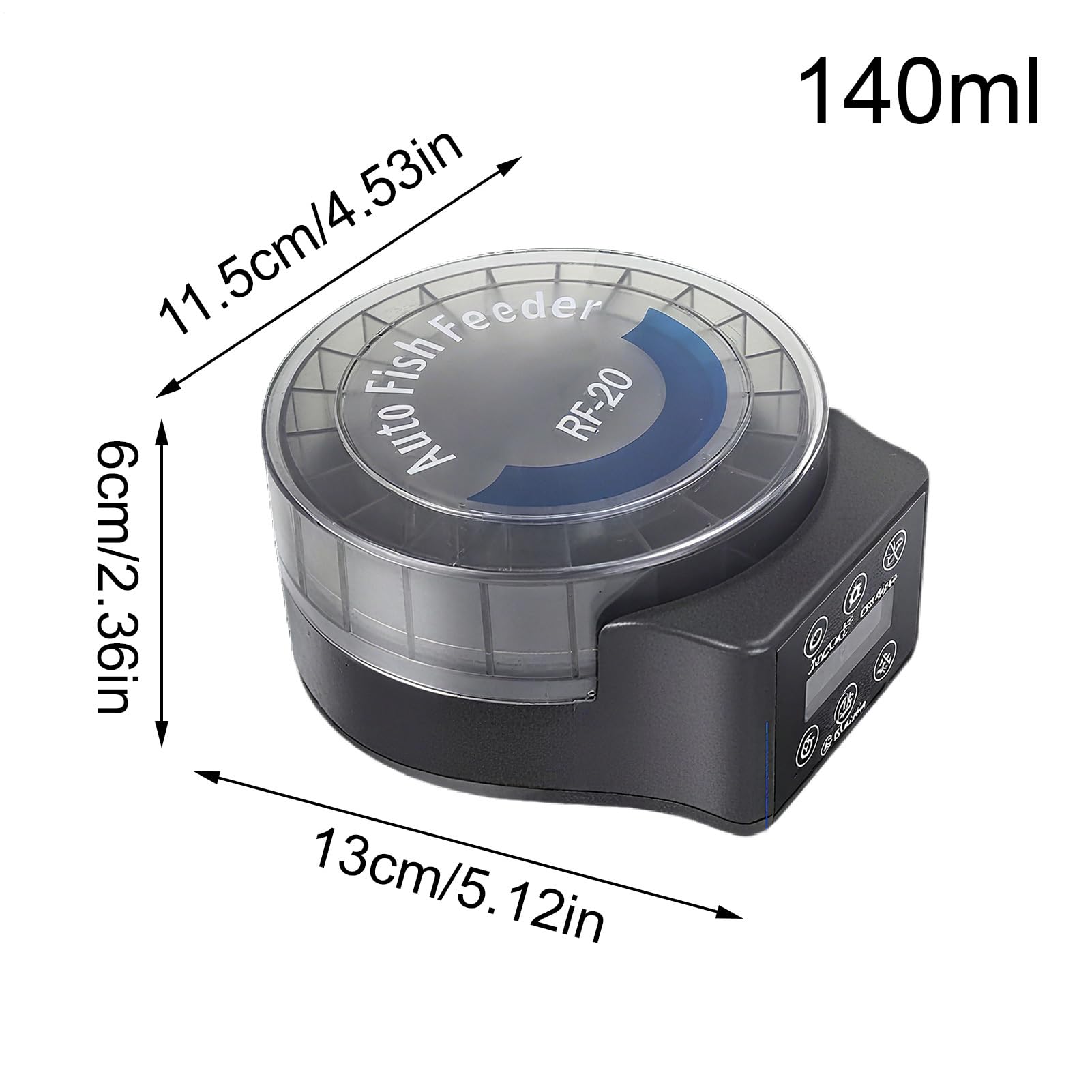 Distributeur Automatique de Nourriture pour Poissons d'Aquarium | Grand Capacité pour Bac à Poissons pour Tortues Betta Té